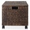 Casafield Rolling Filing Cabinet - Water Hyacinth File Organizer with Lid and Locking Wheels, Home Office Storage for Hanging Folders